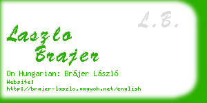 laszlo brajer business card